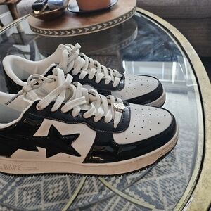 Bape Black and White Sneakers
